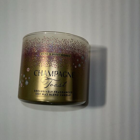 Bath & Body Works CHAMPAGNE TOAST Large Scented 3-Wick Candle 14.5 oz - Picture 5 of 5